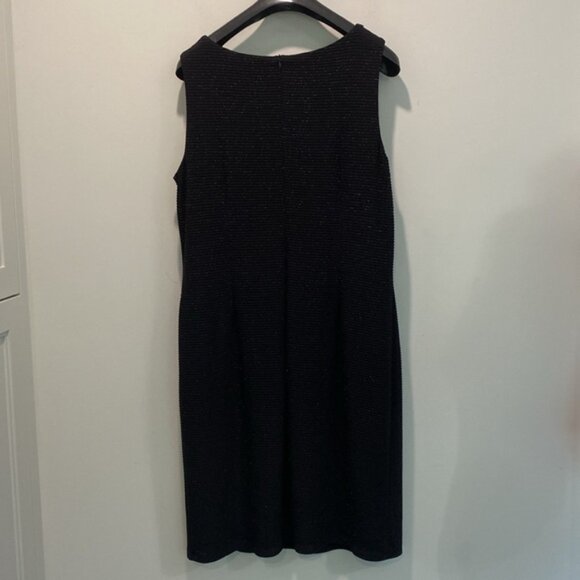Frank Lyman Black Sleeveless Dress Shimmering Size 18 - Picture 8 of 12